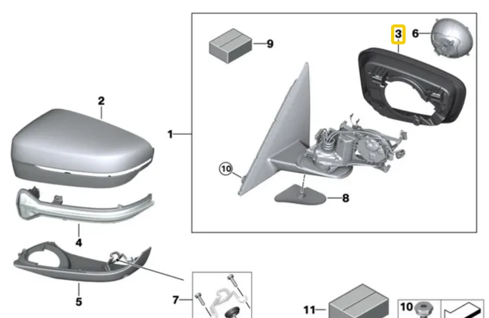 BMW G30 G31 G32 G11 G12 Dešinės Palaikymo Žiedo Originalus 51167418814
