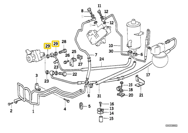 BMW suspaudimo tarpiklis, guminis žiedas 18 mm x 24 mm 1093598 32411093598