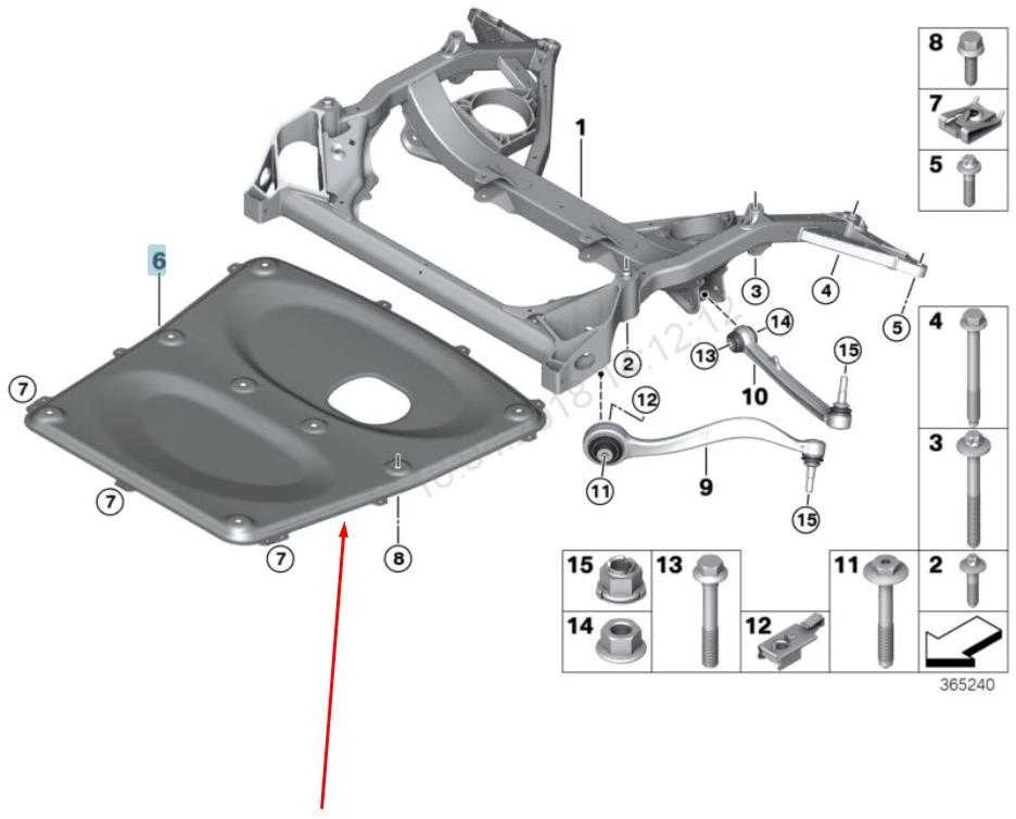 BMW Sustiprinimo Plokštė F87 M2 F80 M3 F82 M4 Originalus 31102284631