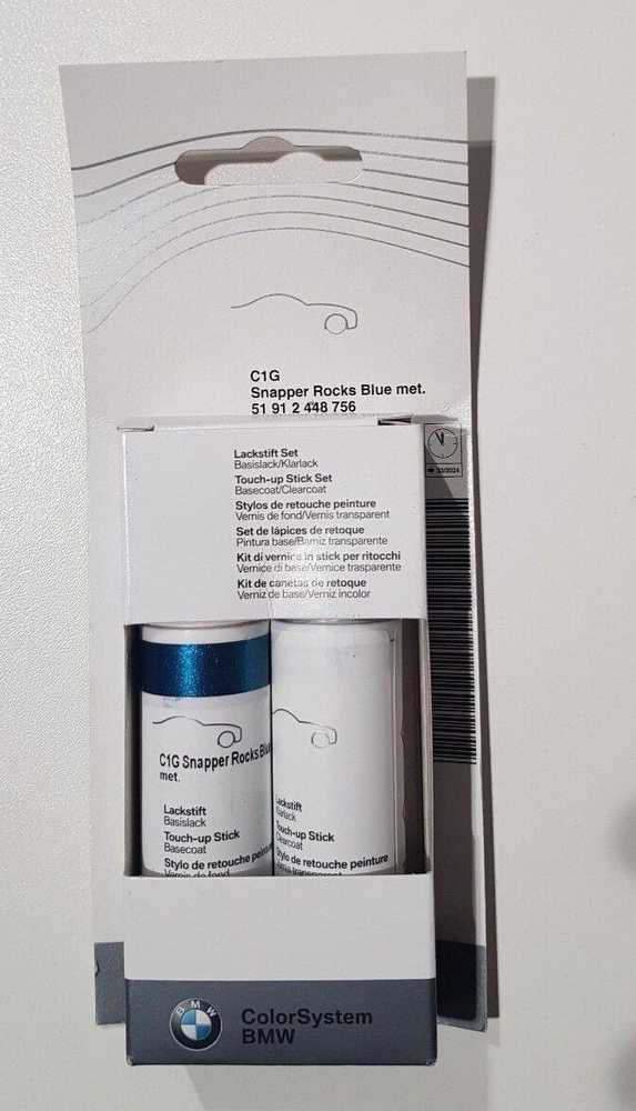 BMW Touch Up Stick Snapper Rocks Mėlyna Metallic C1G 51912448756 Originalus