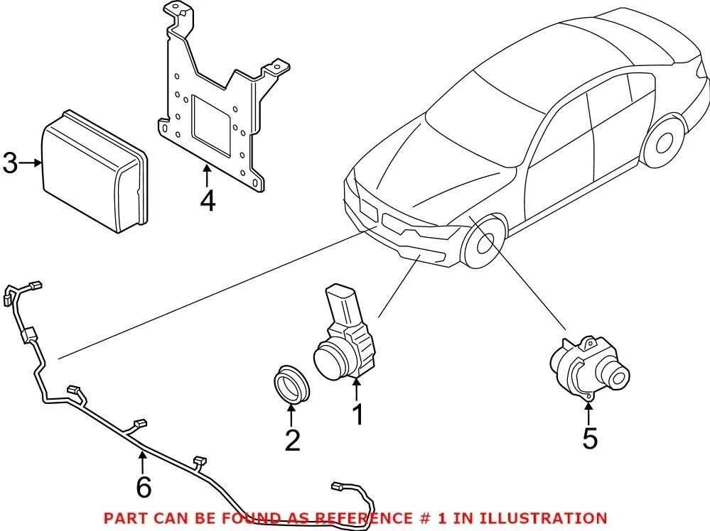 BMW Ultrasonic Sensor Tanzanite Mėlyna F20 F21 F22 F30 F32 Originalus 66209484253