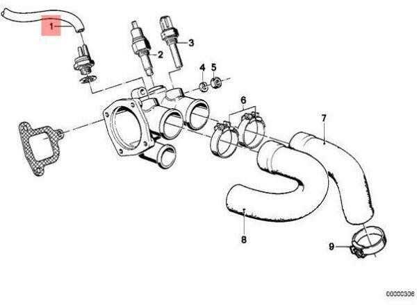 BMW Unterdruckschlauch Weiss 1 E87 3 E30 5 E28 Originalus 11747797177