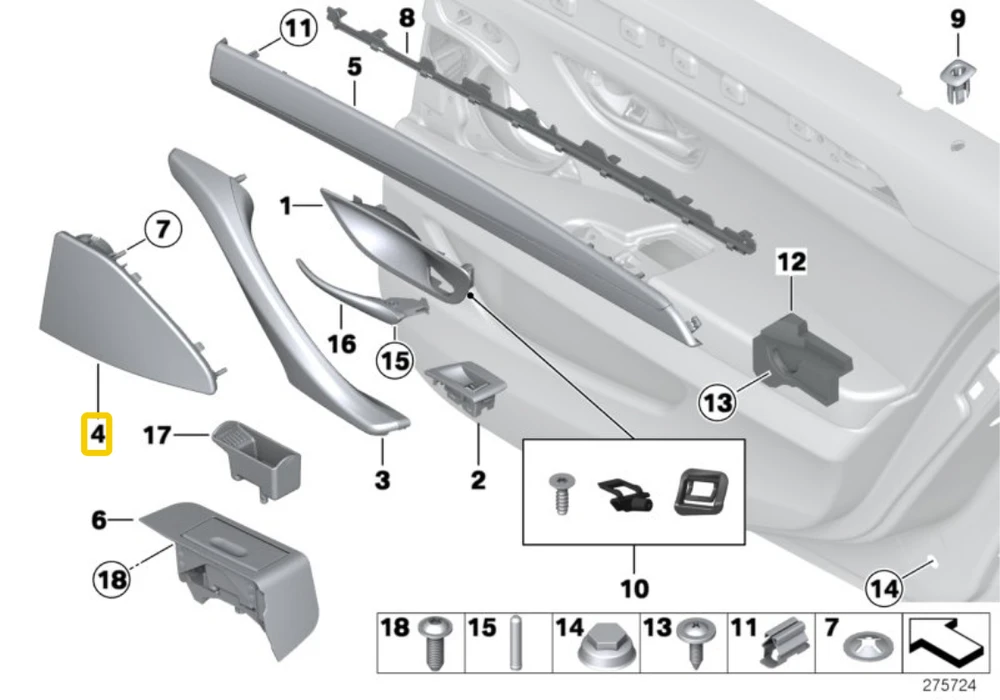 Bmw Uždenkite Kairįjį Garsiakalbį F10 F11 51427318819