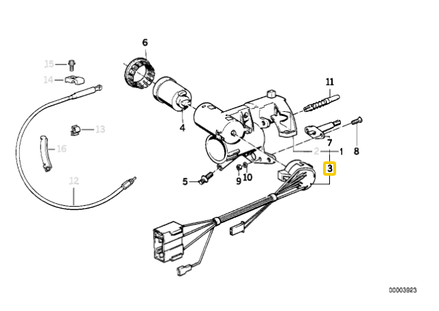 BMW Uzplokiu Svetimas Raktas Su Laidu 6 E24 61321376358