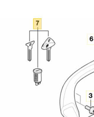 BMW užrakto cilindras su raktais Z3 Z4 originalus 51252313284