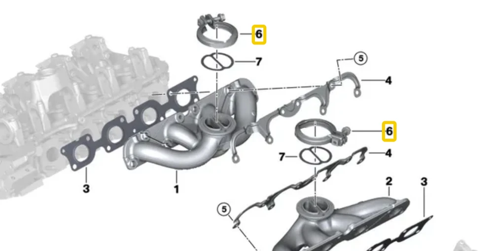 BMW V-band clamp Originalus 11658088736 5' G30 (07/2018 — 12/2019) 5' F90 M5 (01/2016 — 12/2019) 7' G11 LCI (01/2018 — 12/2019) 7' G12 LCI (01/2018 — 12/2019) 8' G14 (10/2017 — 12/2019) 8' F91 M8 (11/2017 — 12/2019) 8' G15 (10/2017 — 12/2019) 8' F92 M8 (11/2017 — 12/2019) 8' G16 Gran