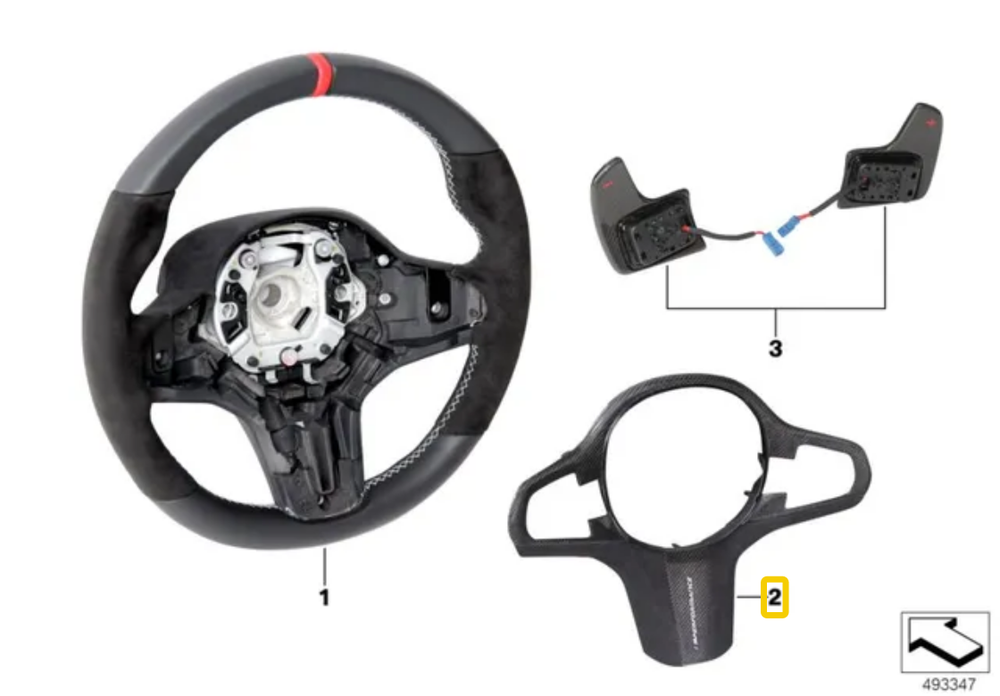 BMW Vairo Padas Odė Odė Kailis/Karbonas 5 G30 F90 M5 G31 Originalus 32302459671