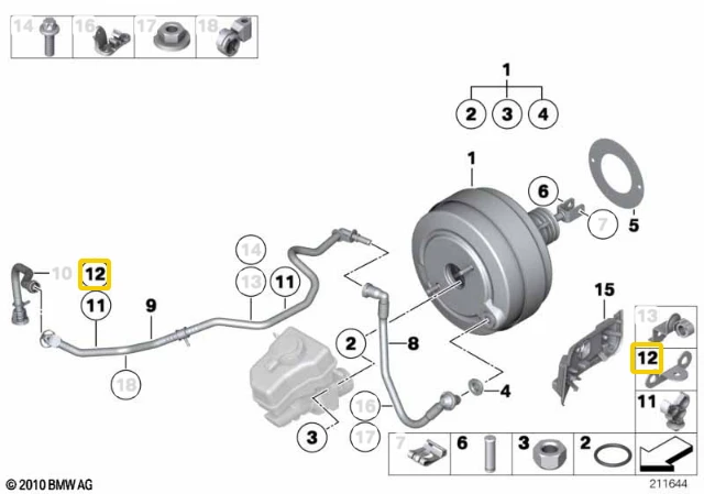 Bmw Vakuumo Vamzdžių Laikiklis Originalus 34337571857