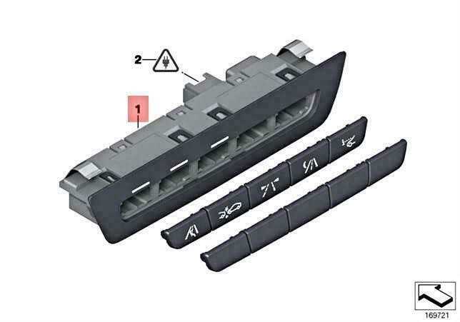 BMW Valdymo Elementas Driver Assist Sistemos F10 F11 F07 Originalus 61319279306