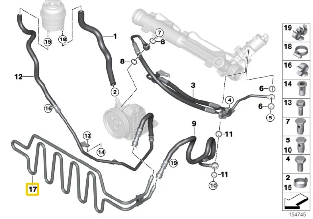 BMW Valdymo Pavarų Žiedas E90 E91 E92 E93 2004-2013 Originalus 17217795456