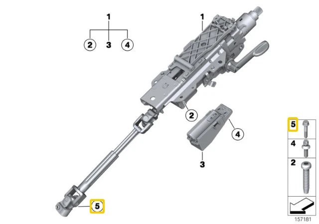 BMW Valdymo Standyto Sraigto Svoris M8x1.25x41mm MINI R56 R55 R57 Originalus 32306778343