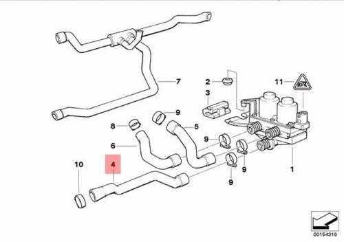 Bmw Vamzdis Variklio Isiurbimui Ir Vandens Voztuvui E36 64218368152