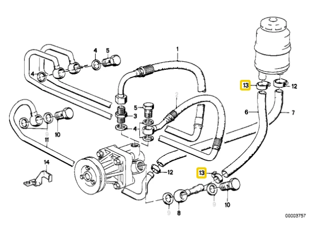 BMW Vamzdžių Spaustukas E30 E36 E46 E92 3 5 6 7 Serija Originalus 32111131345