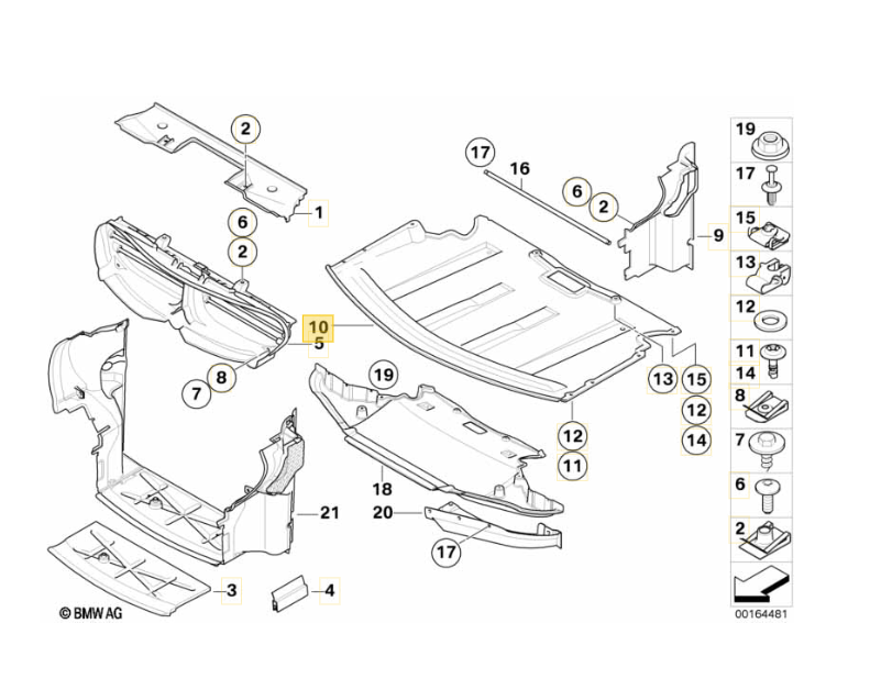 BMW Variklio Apsauga 6 E63 E64 2002 2010 Originalus 51757009723