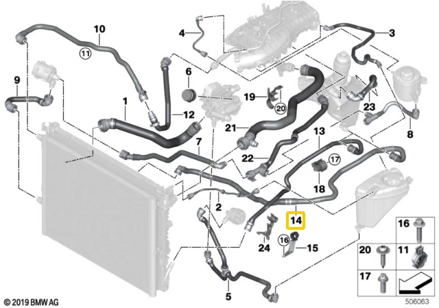 BMW Variklio Ausinimo Vamzdis Originalus 17128670995