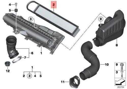 Bmw Variklio Oro Filtro Įdėklas Mini R56 R55 R57 Originalus 13717534825