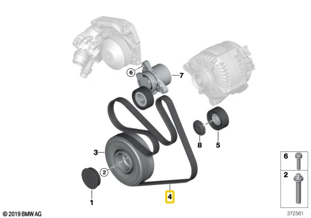 Bmw Variklio Ribinis V Juosta Originalus 11288573415