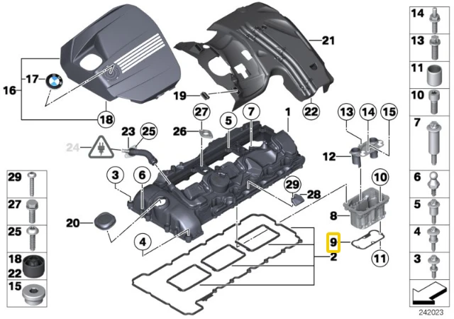 BMW Variklio Žvakidės Rėžių Įdėklų Atramos Originalus 11127589830
