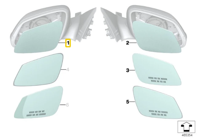 BMW Veidrodis Kaitinamas Platų Kampas Kairys F20 F21 F30 Originalus 51167405761