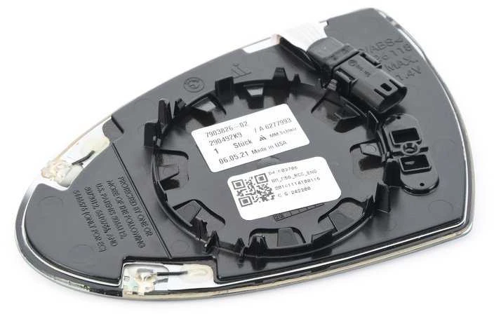 BMW Veidrodžio Stiklas Šildomas Išgaubtas Dešinysis E60 E61 E63 Originalus 51167903826
