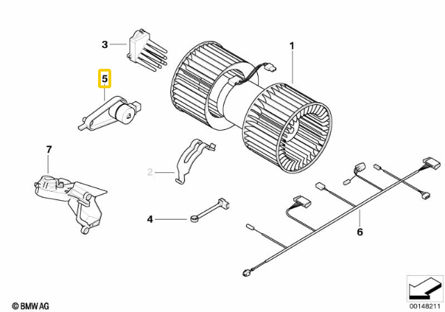 Bmw Ventiliacijos Žaluzės Variklis Originalus 64116934821