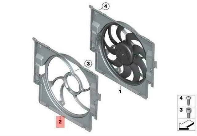 Bmw Ventiliatoriaus Gaubtas F20 F21 F30 F31 F32 F33 F34 F36 Originalus 17427640650