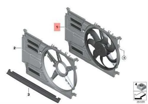 BMW Ventiliatorius F45 F46 F48 F39 F56 F55 F54 F57 F60 Originalus 17427617610