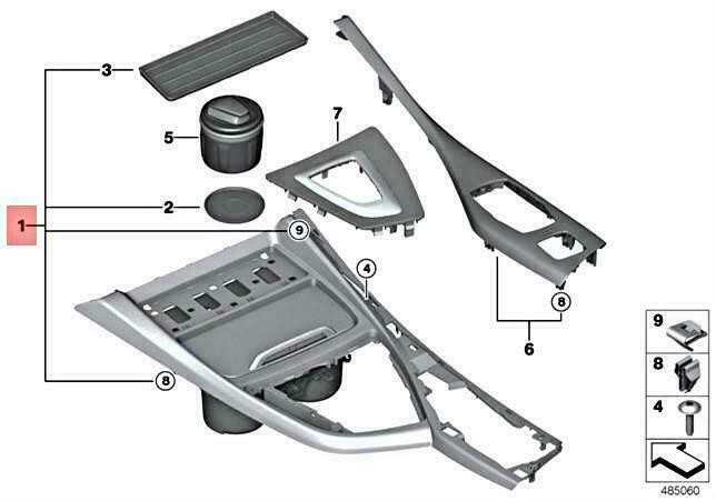 Bmw Vidurinė Konsolės Dekoras Taurės Laikiklis F20 F21 F22 F87 Originalus 51166993607