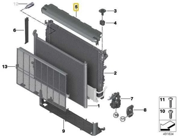 Bmw Viršutinė Danga 5 G30 7 G11 Originalus 17118632115