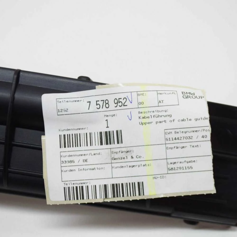 Bmw Viršutinė Kabelio Gidų Dalis F01 F02 2007 2012 Originalus 12527578952