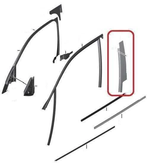 BMW X1 E84 B Pillar Finisher Išorinis Kairysis Originalus 51332990311