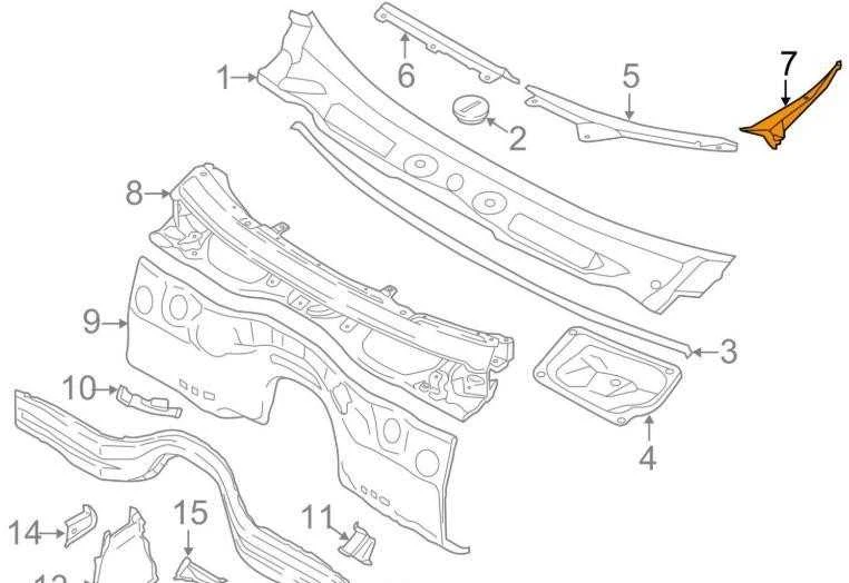 BMW X1 E84 Dešinės Aprono Danga Originalus 51712991898