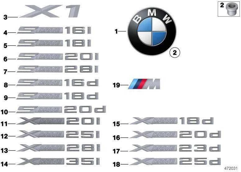 Bmw X1 E84 Etiketas 2009 2015 Originalus 51147362539