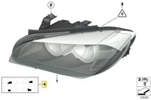Bmw X1 E84 Galvos Šviesų Maskuojamoji Plokštė Xenon Originalus 63122162489