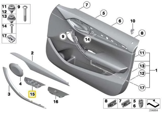 BMW X1 E84 Kairio Slenkstis Variklio Langų Originalus 51412992937
