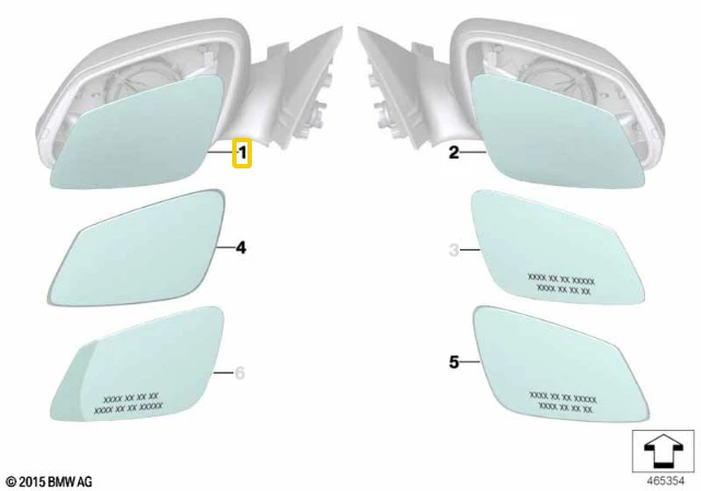 BMW X1 E84 Z4 G29 Kairysis Šiluminis Veidrodis Originalus 51167302013