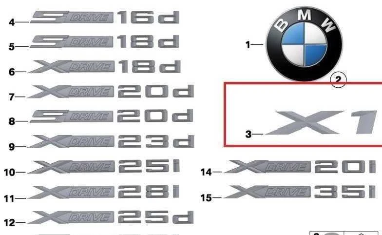 Bmw X1 F48 Etiketė Originalus 51147406550