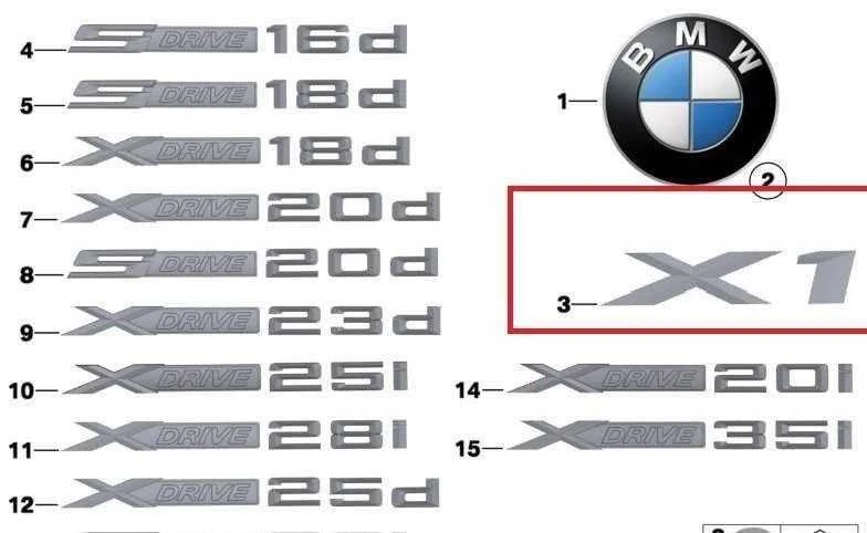 Bmw X1 F48 Etiketė Originalus 51147406550