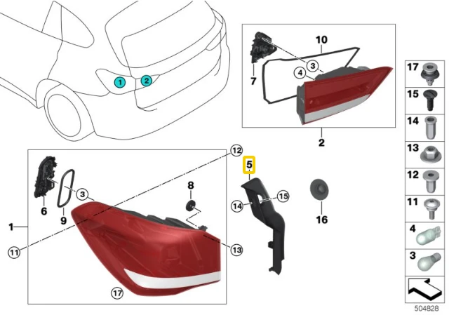 Bmw X1 F48 Kairys Gutter Strip Originalus 63217478289