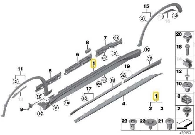 BMW X1 F48 Kairysis Šoninis Aparatas Originalus 51777403399