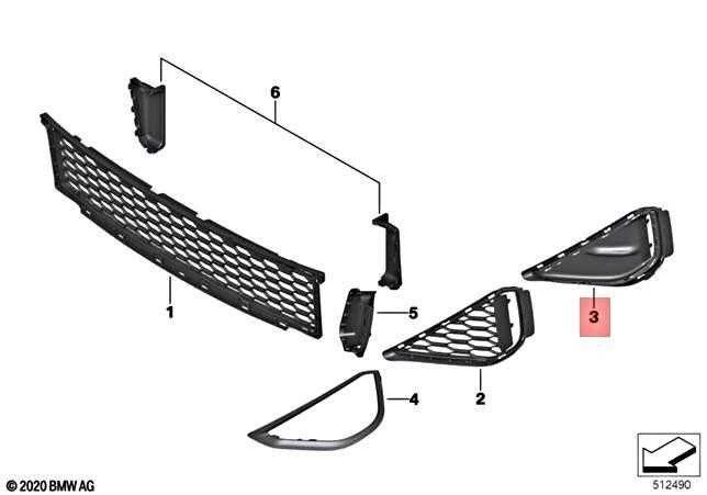 Bmw X2 F39 Tinklelio Šoninis Dešinysis Originalus 51118076678