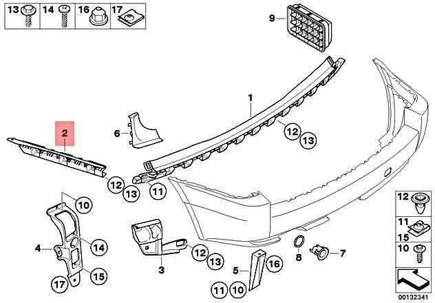 BMW X3 E83 Bumperio Galinio Dešiniojo Stiklo Laikiklis Originalus 51123400954