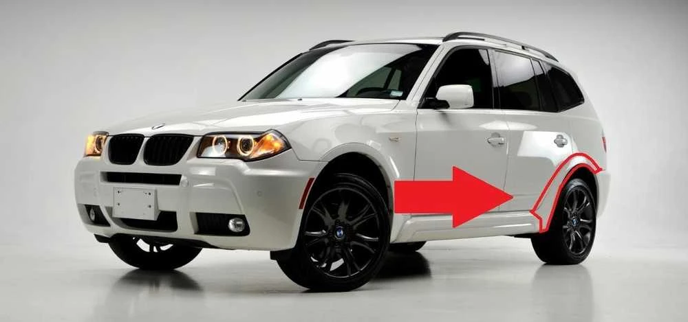 Bmw X3 E83 Priekinis Galinis Kairysis Rato Šoninis Priedas Originalus 51773415405