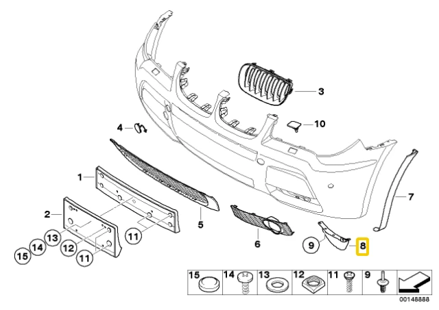 BMW X3 E83 Priekinis Kairysis Slėginimo Lypas Originalus 51643414883