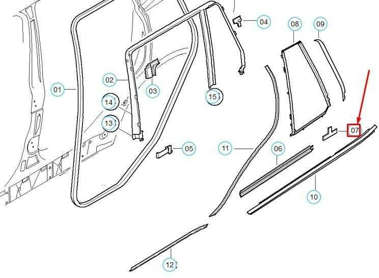 BMW X3 E83 Šoninis Galinis Langų Stiklo Atramos Originalus 51223400862