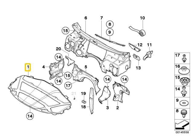 Bmw X3 E83 Variklio Apsauga Originalus 51483451622
