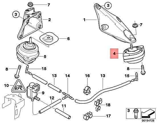 BMW X3 E83 Variklio Stovės Kairė Originalus 22113414583