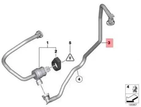 Bmw X3 F25 Kuro Bako Ventiliacijos Žarna Originalus 13907636140