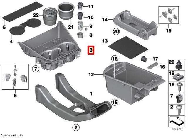 Bmw X3 F25 Taurės Laikiklis Originalus 51169184498