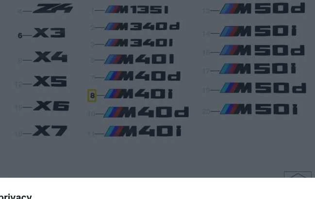 BMW X3 G01 2016 2019 Užrašai Juodi Dažyti Originalus 51142472833
